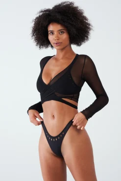 Tina Mesh Wrap Top
